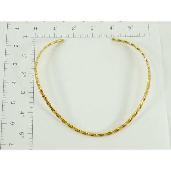 Vintage BEST Signed Gold-Tone Twisted Collar Choker Necklace - Picture 6 of 6